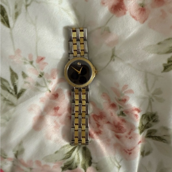 Movado Gold and Silver Two-Tone Watch